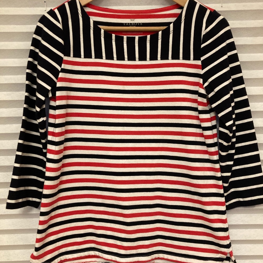 Talbots petite cropped-sleeve top
